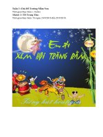 Giáo án tuần 3 tết trung thu