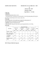 Đề kiểm tra học kì I môn vật lí 8 - 9 năm học 2018 - 2019