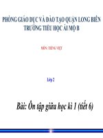 Tiếng Việt 2- Tuần 9- Ôn tập giữa học kì 1 (tiết 6)