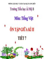 Tiếng Việt 2- Tuần 27- Ôn tập tiết 7