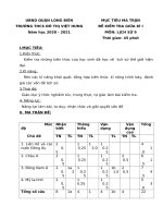 Đề thi giữa kì Lịch sử 9 năm học 2020 - 2021