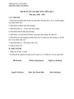 TRỌNG TÂM ÔN TẬP HỌC KÌ 2 MÔN ĐỊA LÍ KHỐI 7 18-19