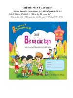 Giáo án tuần 2 - Chủ đề Bé và các bạn