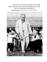 Giáo án tuần 24; chủ đề nhánh 3 Bác Hồ kính yêu. Chủ đề lớn 