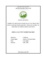 Nghiên cứu một số yếu tố nội tại của các trạng thái rừng tại huyện mường khương   tỉnh lào cai phục vụ cho công tác phòng chống cháy rừng​  