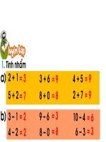 TOÁN 1 - TUẦN 17 - ÔT PHÉP CỘNG,PHÉP TRỪ TRONG PHẠM VI 10 (T1)