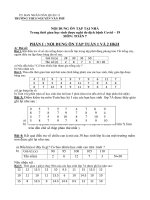 Nội dung ôn tập cho học sinh trong thời gian nghỉ học do dịch bệnh Covid - 19 Khối 7