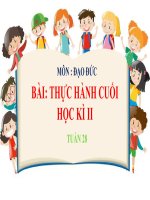 ĐẠO ĐỨC 3 - TUẦN 28 - THỰC HÀNH KĨ NĂNG CUỐI HKII VÀ CUỐI NĂM