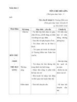 giáo án tuần 2 Trường mầm non