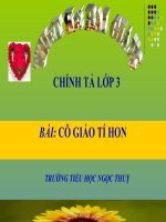 CHÍNH TẢ 3 - TUẦN 2 - NGHE VIẾT CÔ GIÁO TÍ HON
