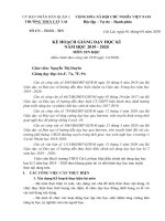 KẾ HOẠCH GIẢNG DẠY CÁ NHÂN HỌC KÌ 2 NĂM HỌC 2019 - 2020 - BỘ MÔN TIN HỌC