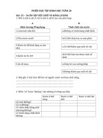 * Phiếu học tập - Khối 4 - Tuần 28