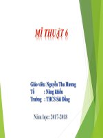 Mĩ thuật 6-Tiết 17-CD5 tạo sản phẩm thời trang-N.Hương