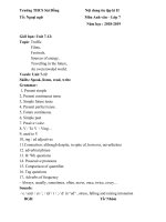 TRỌNG TÂM ÔN TẬP HỌC KÌ 2 MÔN TIẾNG ANH KHỐI 7 18-19