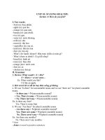 nội dung trọng tâm môn tiếng anh tuần 3292 và 102162  thcs trần quốc toản