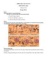 * Phiếu học tập - Khối 3 - Tuần 27