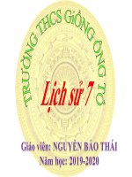 Lịch sử 7-BÀI 25: PHONG TRÀO TÂY SƠN