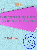 TIẾT 4  - Giá trị tuyệt đối của số hữu tỉ - Đỗ Tuấn Anh