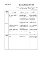 Giáo án tuần 06 : Tôi cần gì lớn lên và khỏe mạnh