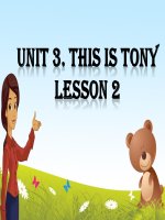 Tiếng Anh 3 - Unit 3 - Lesson 2