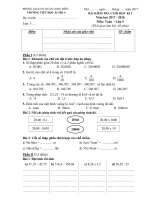 Toán 5 - Cuối HK I - năm học 2017-2018