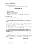 TRỌNG TÂM ÔN TẬP HỌC KÌ 2 MÔN LỊCH SỬ KHỐI 7 18-19