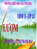 Lớp 2 - Chính tả - Tuần 33: Lượm