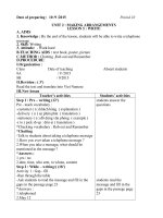 GIÁO ÁN ANH 8 TUẦN 4