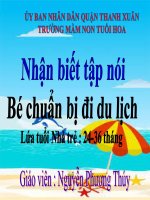 Hoạt  động nhận biết tập nói ( Lứa tuổi nhà trẻ 24-36 tháng)