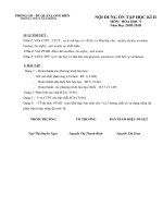 TRỌNG TÂM ÔN TẬP HỌC KÌ 2 MÔN HÓA HỌC KHỐI 9 18-19