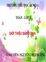 Tuần 15- Toán 3- Giới thiệu bảng nhân