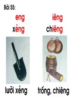 Lớp 1 - Tiếng Việt - Tuần 14 - Bài 55: eng - iêng