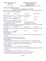 Đề kiểm tra giữa học kỳ 1 Vật lí 11 năm 2020 - 2021 sở GD&ĐT Bắc Ninh - THI247.com