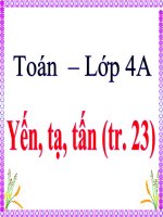 Tuần 4: Yến, tạ, tấn