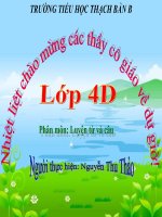 LTVC 4 - Tuần 15 - Bài 1: MRVT: Đò chơi - Trò chơi