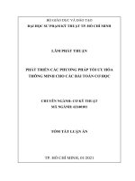 Phát triển các phương pháp tối ưu hóa thông minh cho một số bài toán cơ học TT 