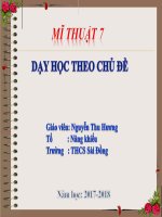 Tuần 25 - MT7-Tiết 25-CD7 vẽ tĩnh vật(T3-Vẽ tranh tĩnh vật màu)-N.Hương