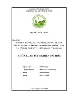 Đánh giá hiện trạng nước thải hầm lò và đề xuất một số biện pháp giảm thiểu ô nhiễm môi trường nước tại công ty TNHH MTV 91   tổng công ty đông bắc​  