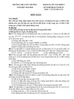 Nội dung ôn tập các môn khối 9 tuần 7