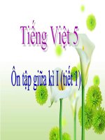 Tiếng Việt 5 - Tuần 10 - Ôn tập giữa học ki 1 (Tiết 1)