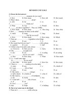 nội dung trọng tâm môn tiếng anh tuần 172232  thcs trần quốc toản