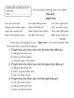 Bài giảng Tuần 28 - Khối 1