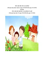 Giáo án tuần 8 Gia đình của bé