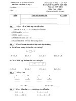 Toán 1 - Cuối HK I - năm học 2017-2018