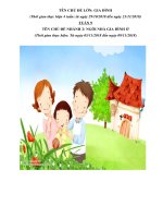 GIÁO ÁN TUẦN 9 Ngôi nhà thân yêu của bé