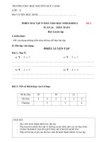 * Phiếu học tập - Khối 2 - Tuần 26