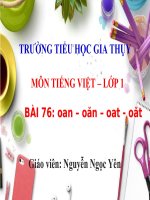BGĐT - 1A9 - Tuần 17 - Bài 76 - Yên