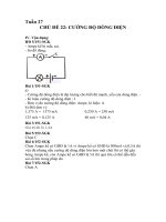 Đáp án Môn Vật Lí Lớp 7 - Tuần 26 - 27