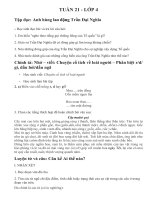 NỘI DUNG ÔN TẬP TRỰC TUYẾN CHO HỌC SINH KHỐI 4