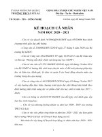 kế hoạch cá nhân của các giáo viên tổ toán  tin  công nghệ  năm học 2020  2021  trung học cơ sở cát lái